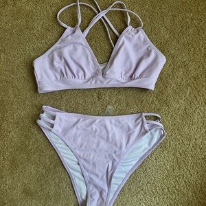 Light Lavender Two-Piece Strappy Bikini